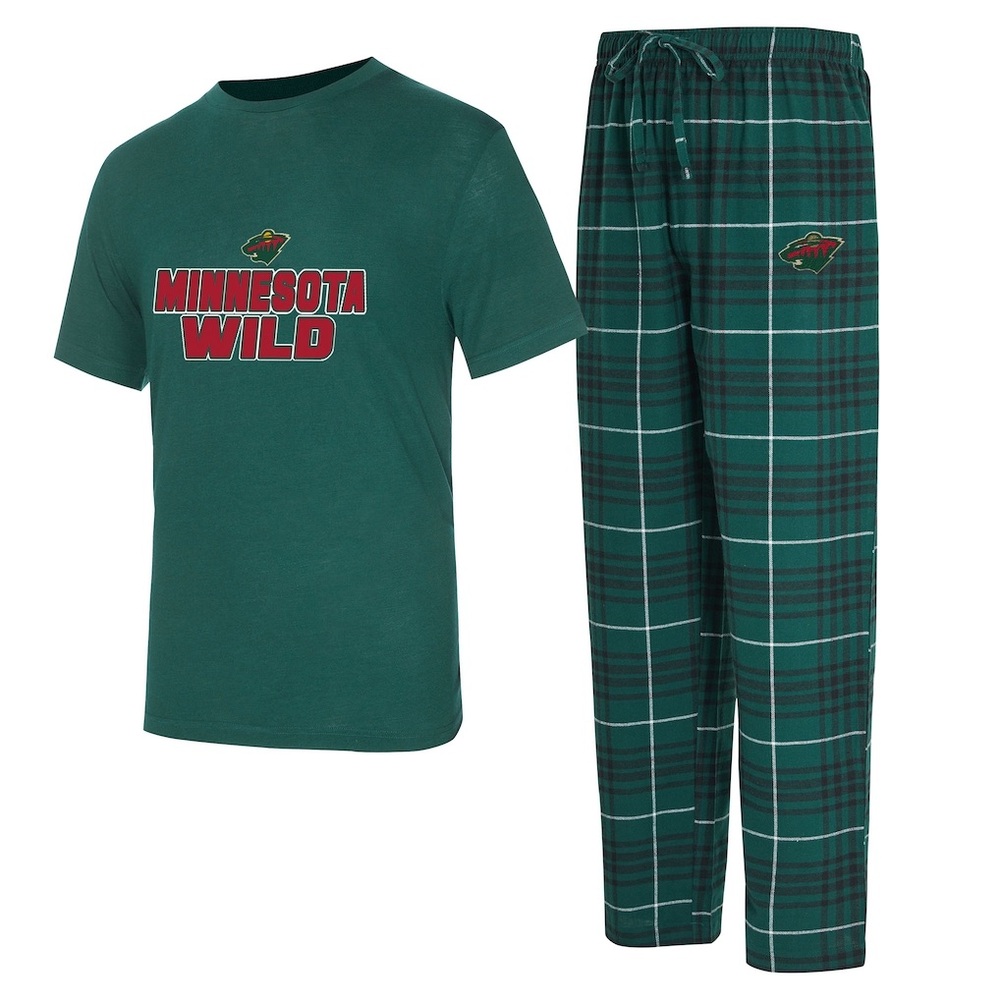 NWT Minnesota Wild Men’s L Pajamas Set - Green